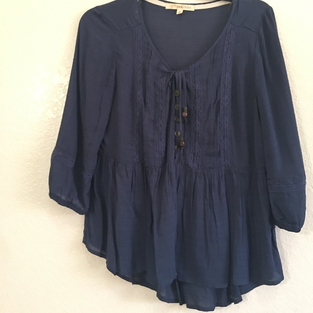 Rewind Women’s string neck blouse or top